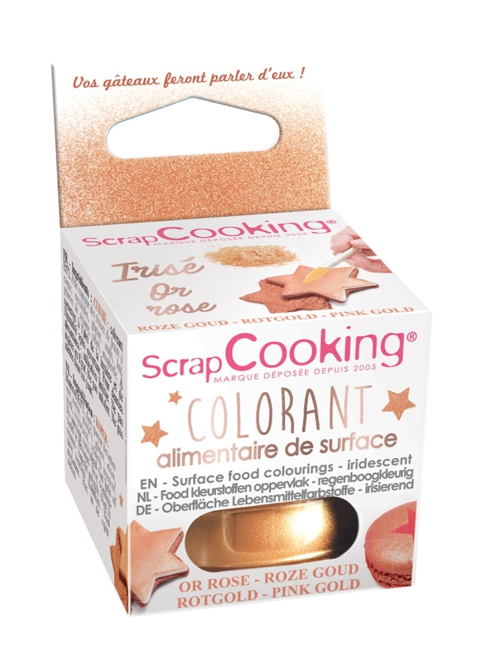 Poudre alimentaire pailletée cuivre 5g