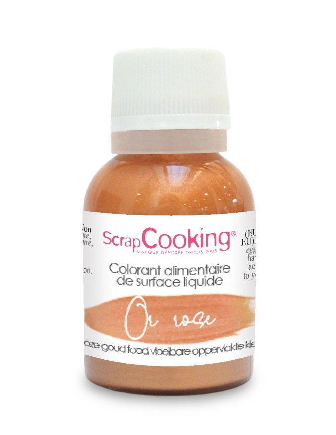 Colorant alimentaire liquide, or rose, 20g