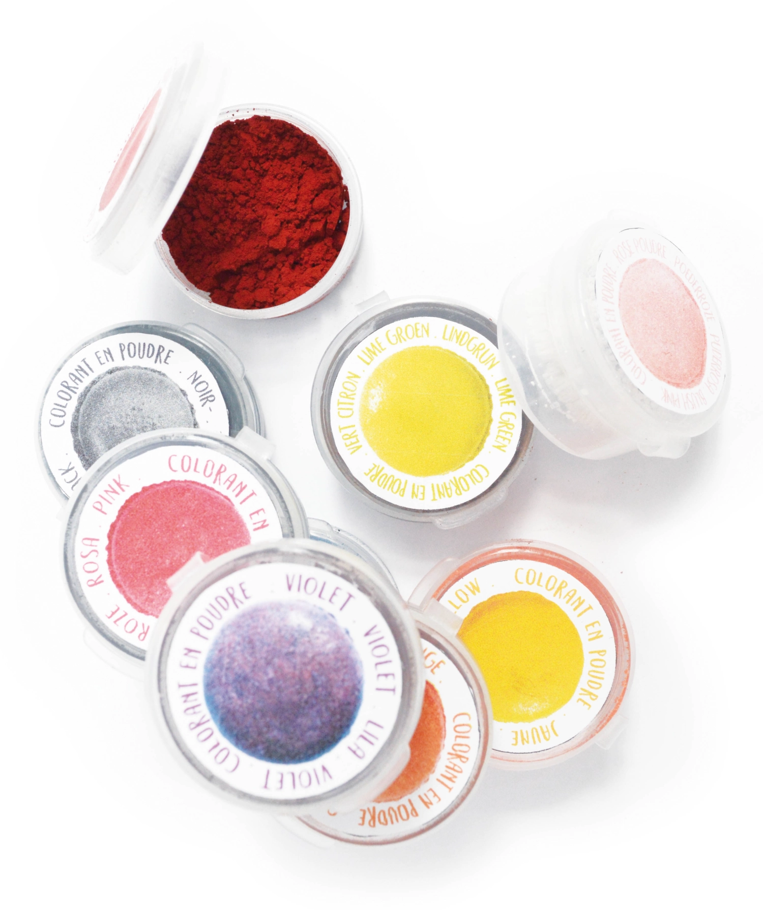 9 mini colorants artificiels en poudre