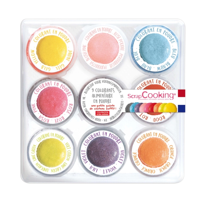 9 mini colorants artificiels en poudre