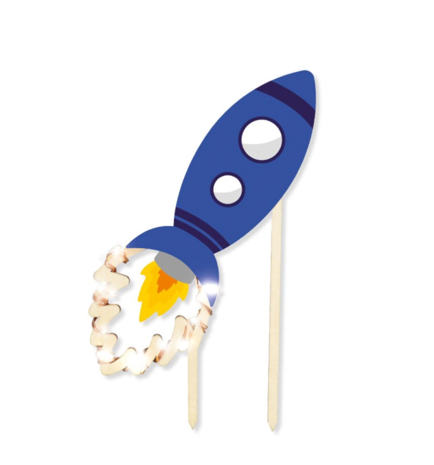 Cake topper avec éclairage led univers