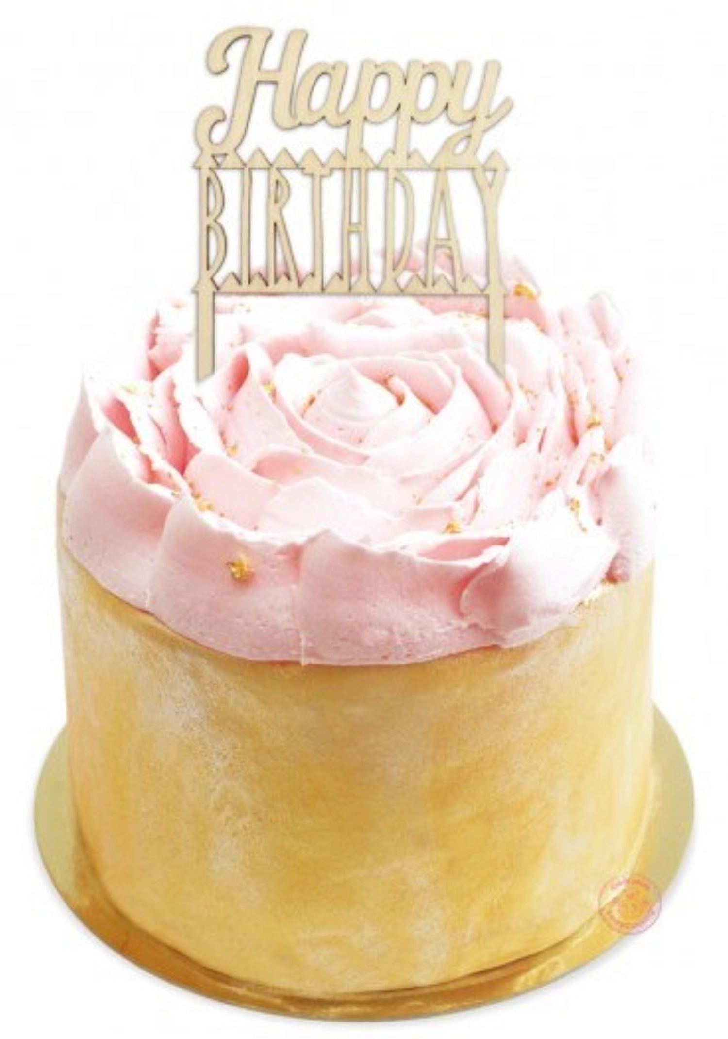 Cake topper en bois, joyeux anniversaire