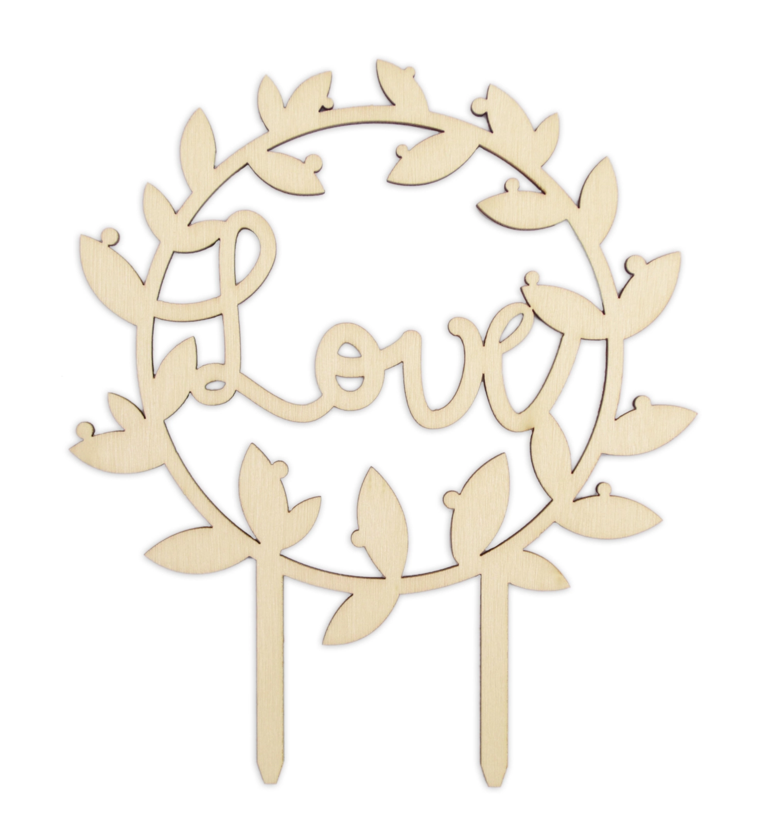 Cake topper en bois love