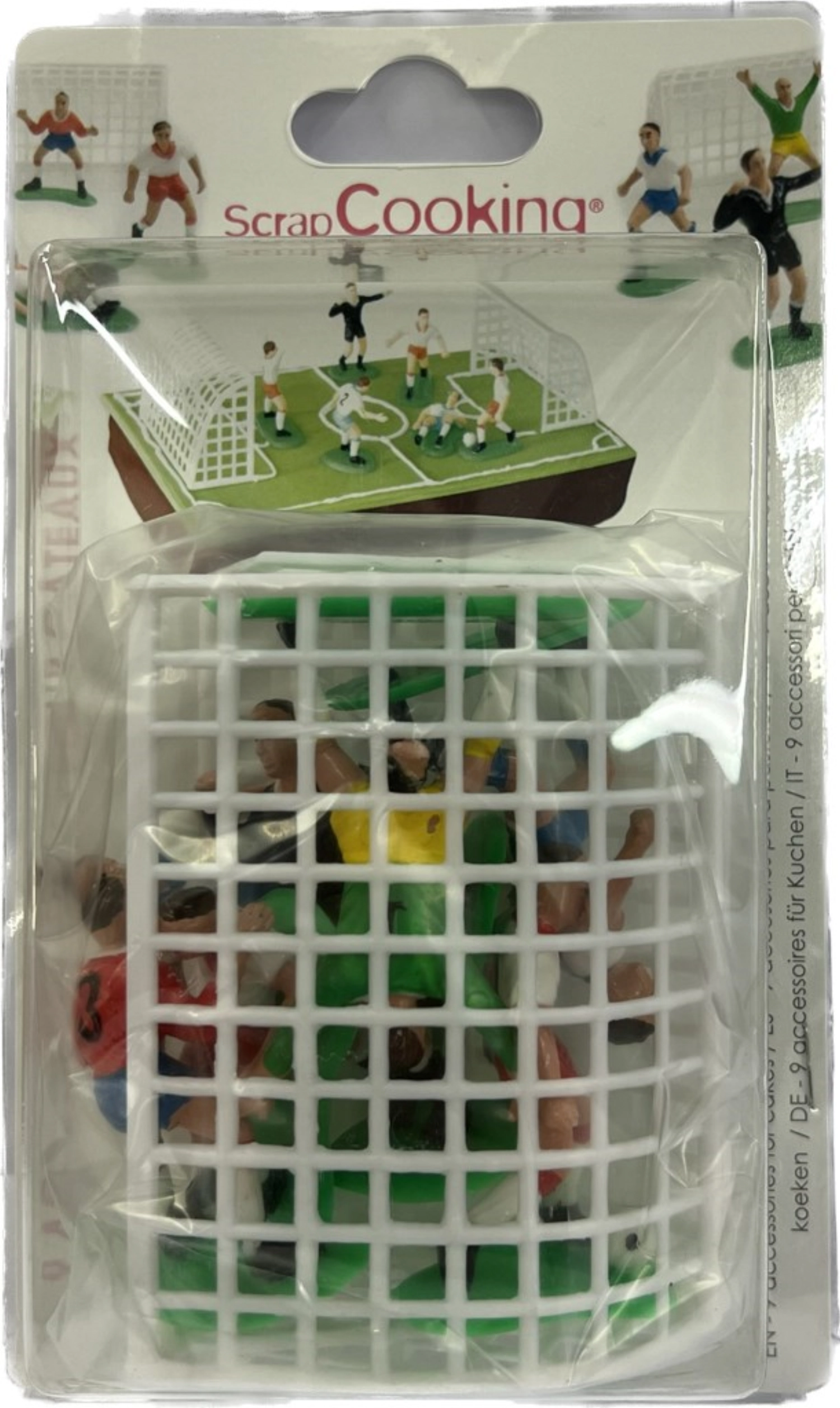 9 pcs. figurines de foot décoratives