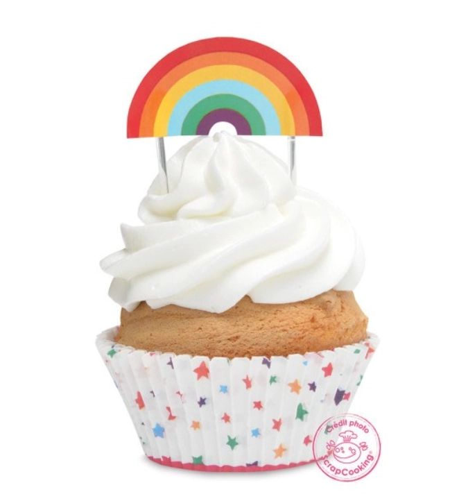24 Stk. Cupcake Förmchen und 24 Cake Toppers