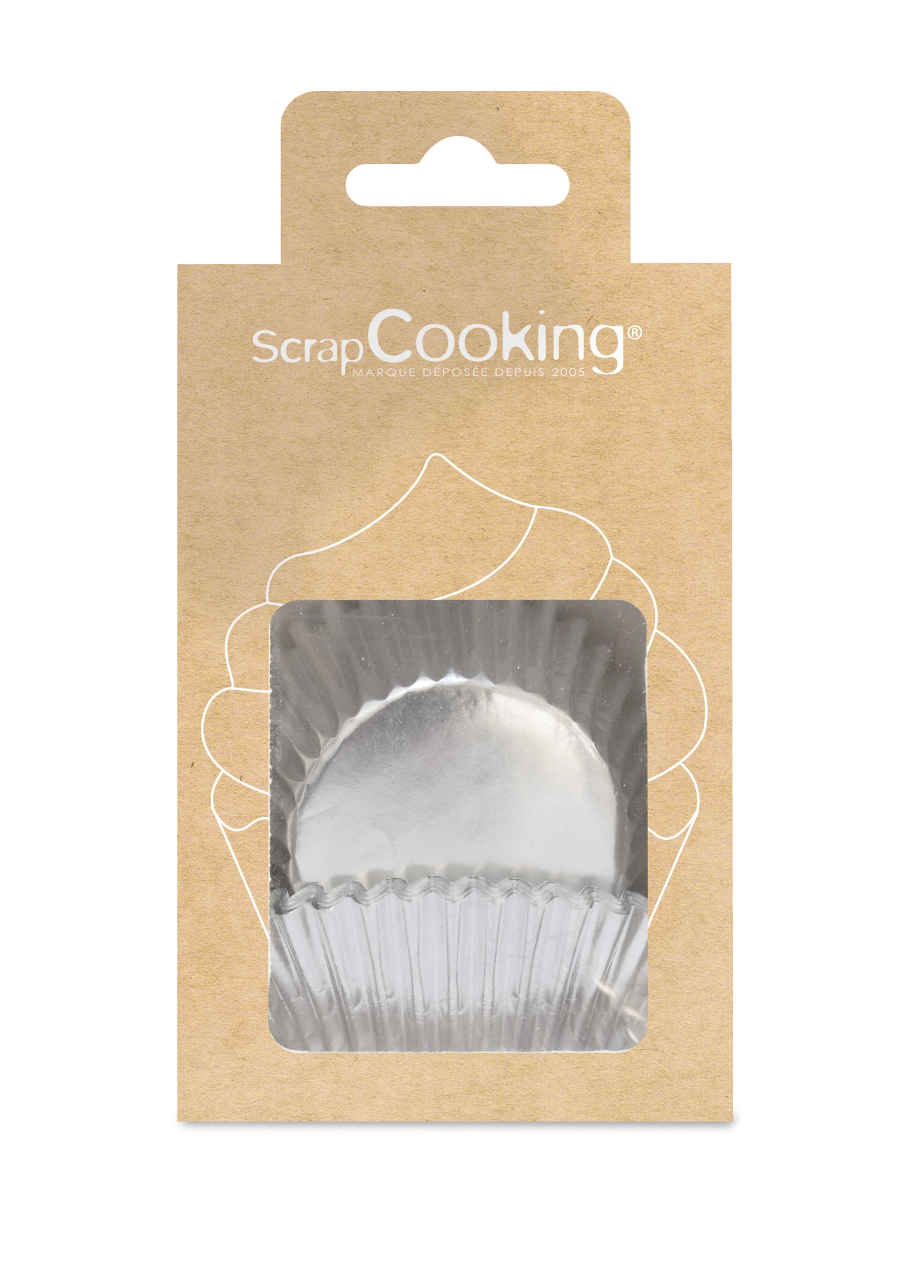 48 pcs. moules à cupcakes argent