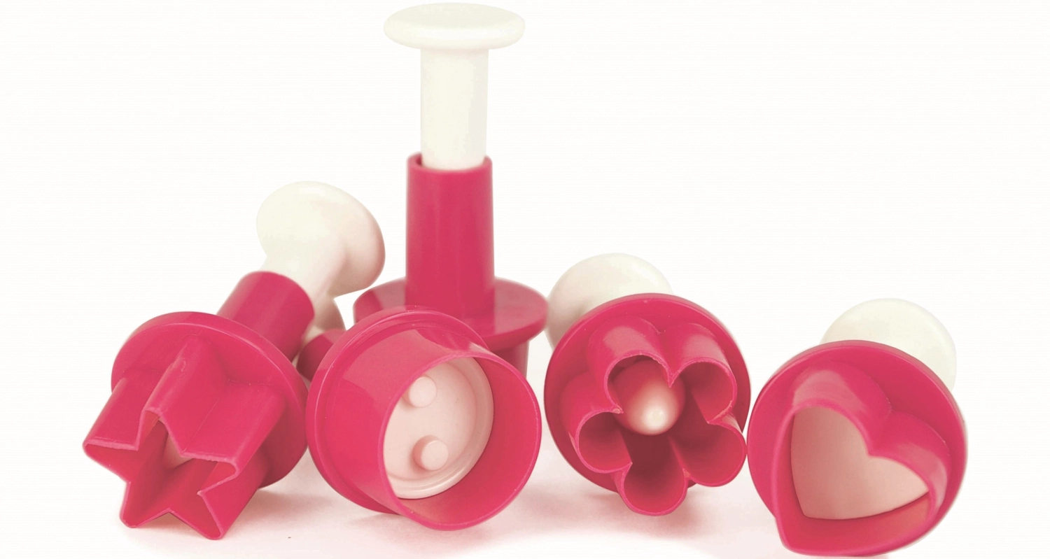 Set mit 5 Mini-Ausstecher für Zuckerpaste