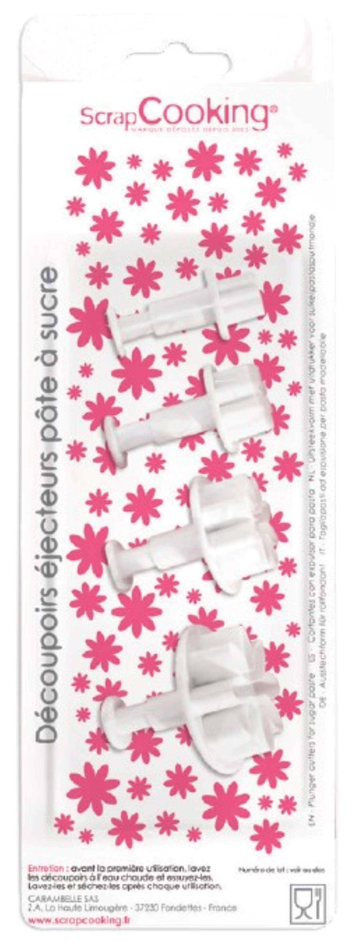 4er Set Ausstechformen für Rollfondant