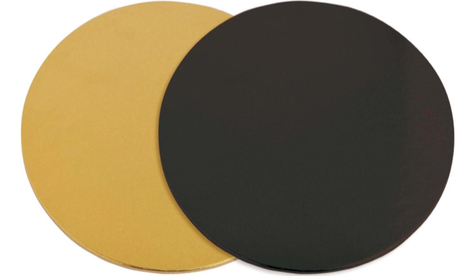 Set de 6 dessous de verre à gâteau or/noir 24cm