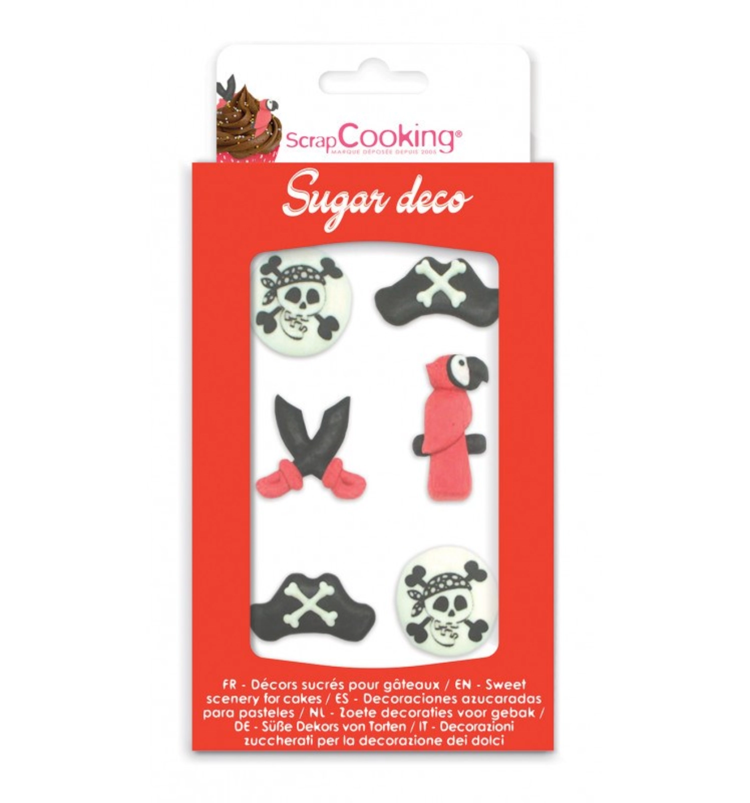 6 Stk. Zuckerdekor Pirat