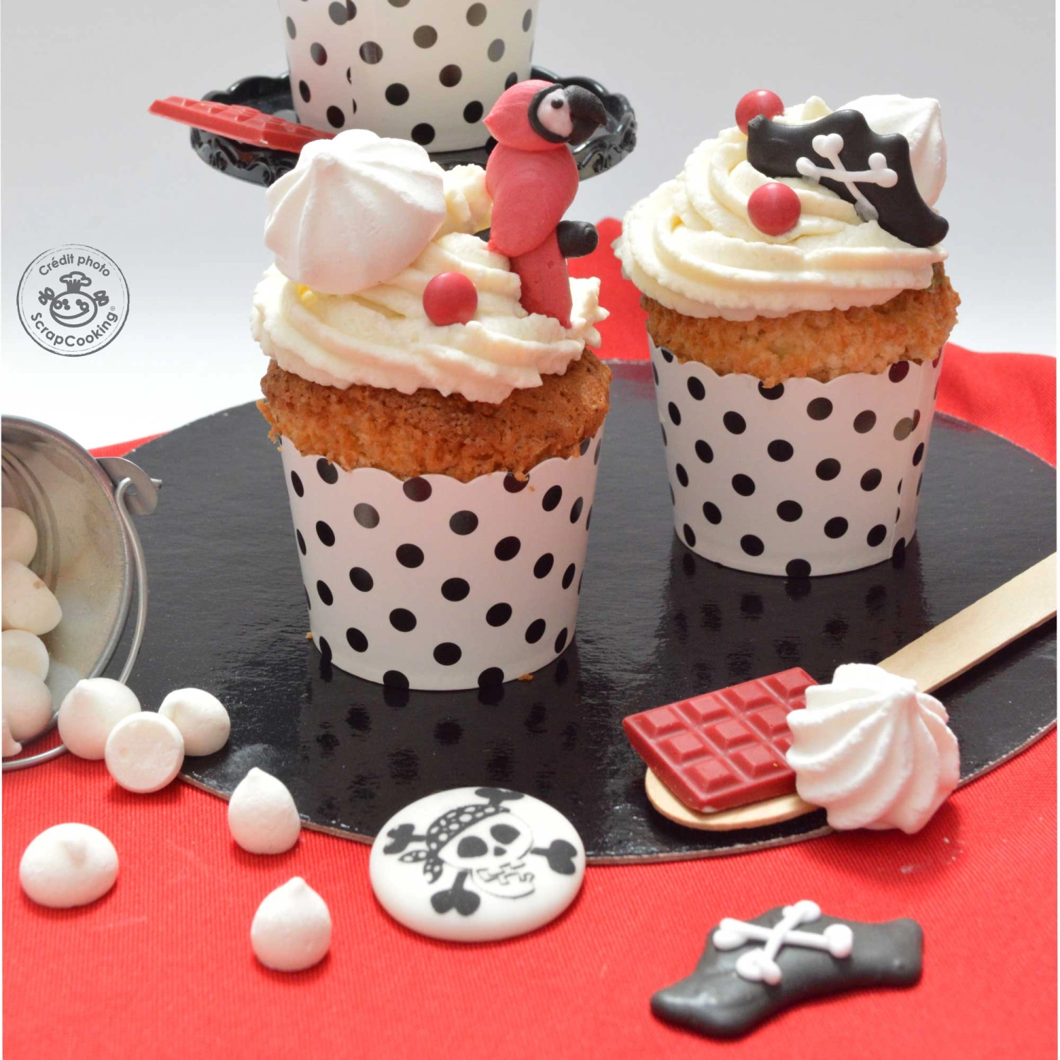 6 Stk. Zuckerdekor Pirat