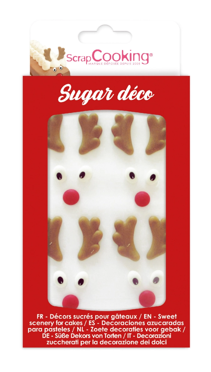 20 Stk. Zuckerdekor Rentier