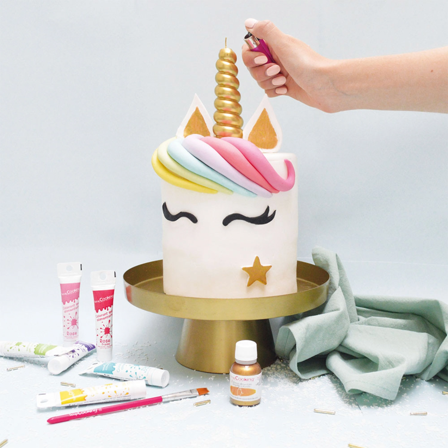 Zuckerfondant ausgerollt