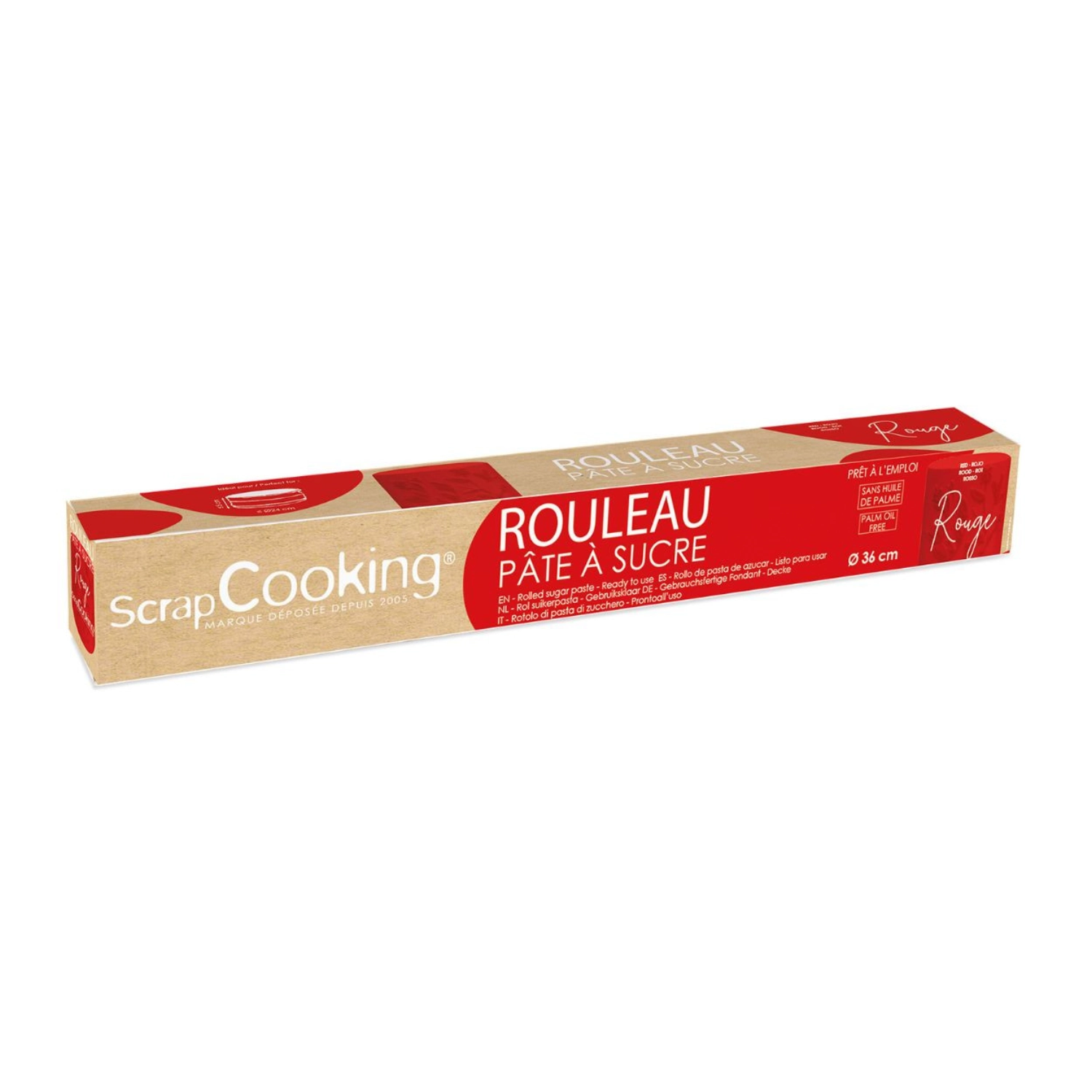 Fondant au sucre roulé rouge d36cm 430g