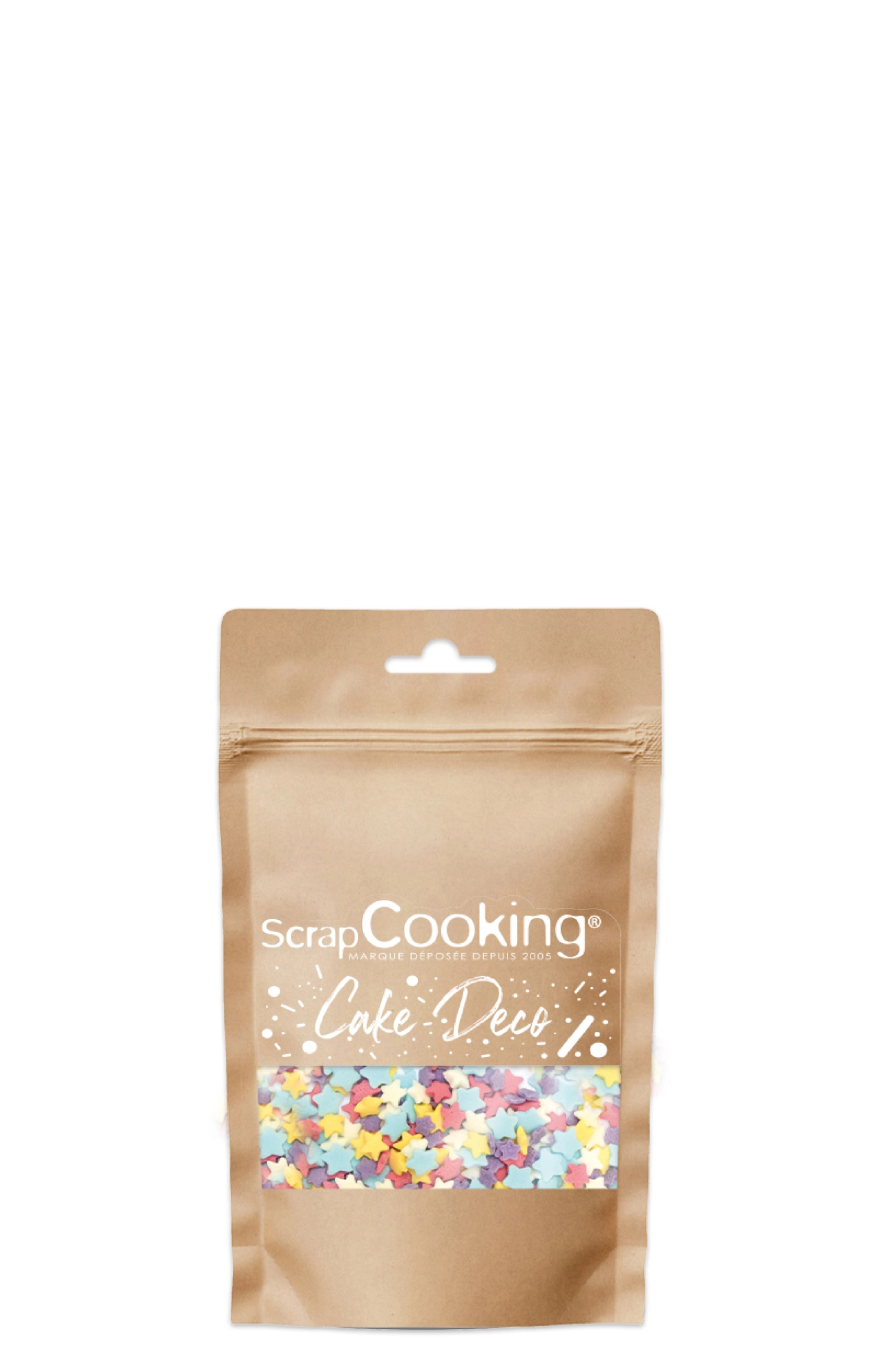 Pot de décors sucrés étoiles rainbow 55g