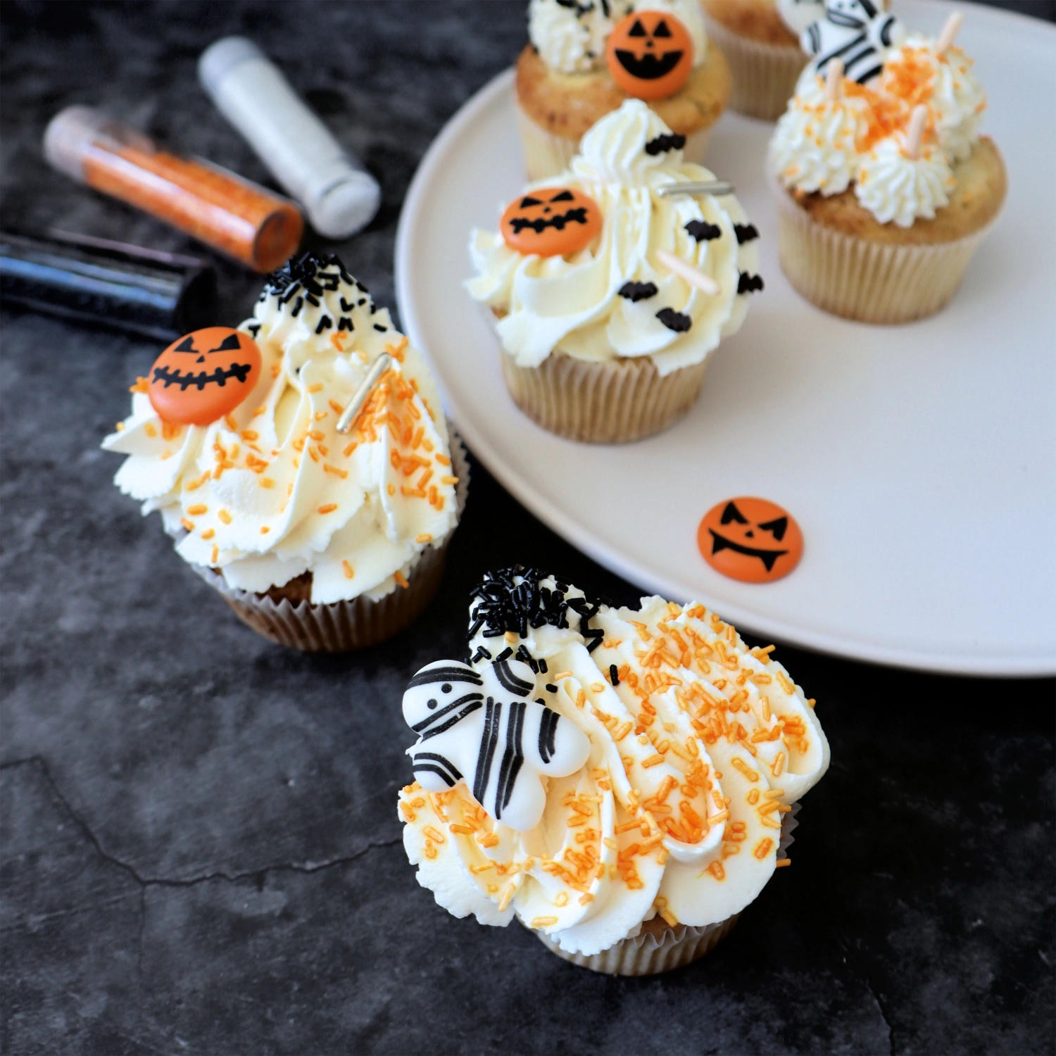 Zuckerstreusel Konfetti Halloweenfarben