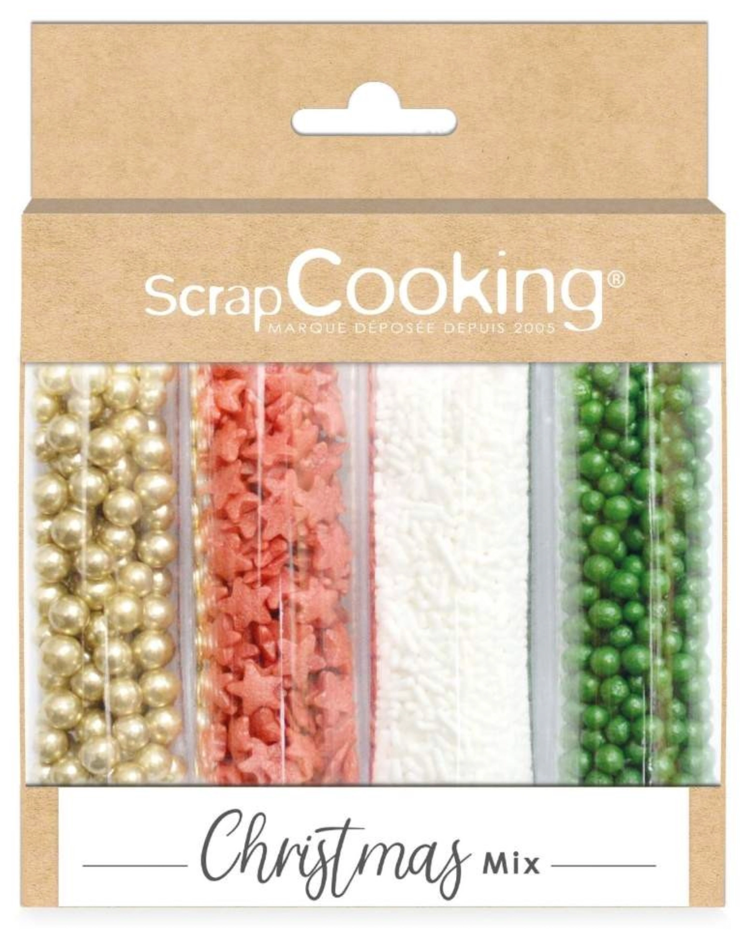 Set de 4 décorations en sucre, christmas mix, 64g