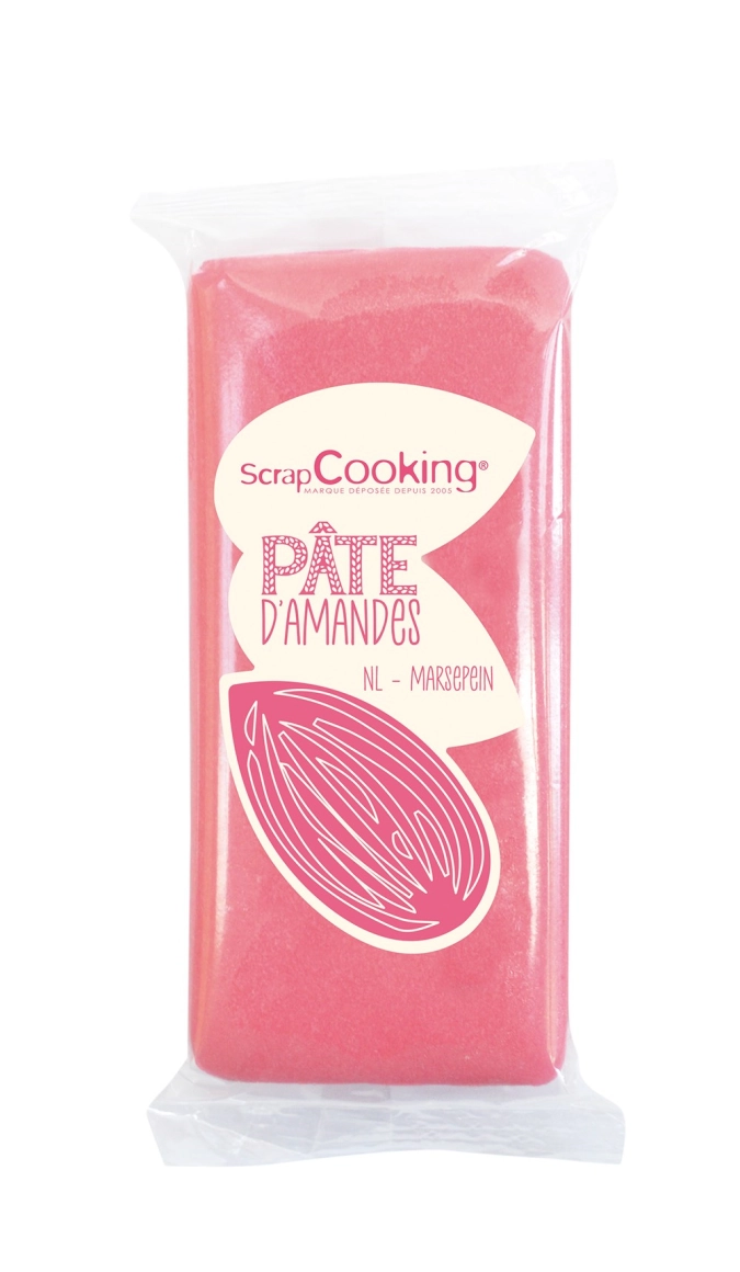 Pâte d'amande rose 200g