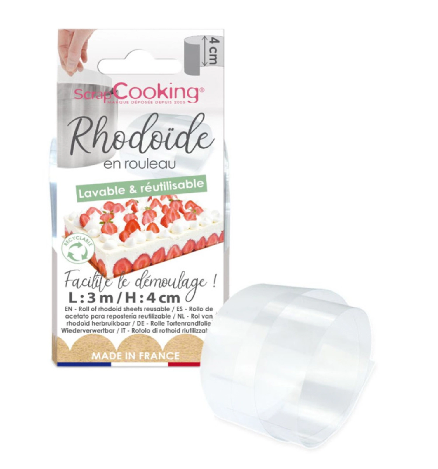 3m ruban plastique pour desserts h4cm