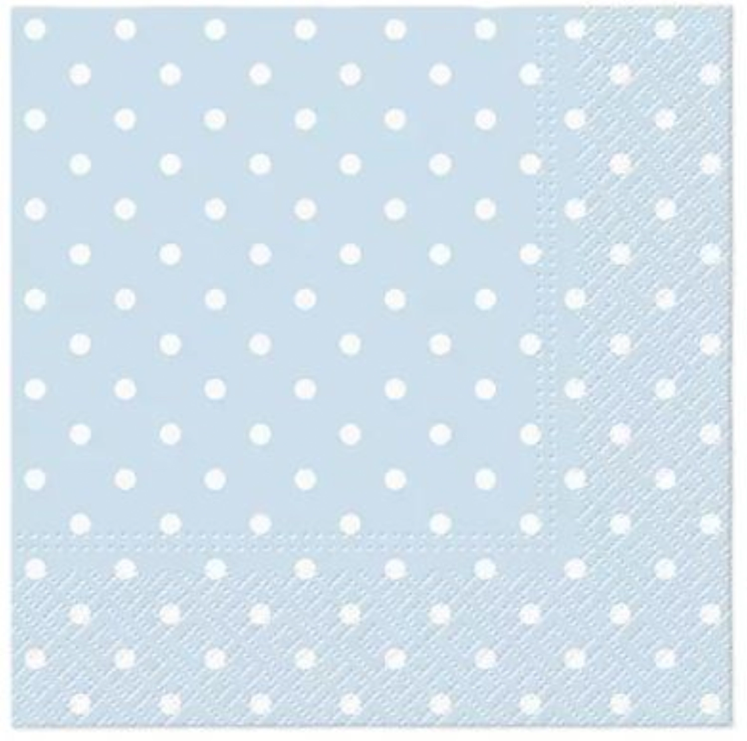 Servietten Lunch 20x Dots light blue , 33x33cm