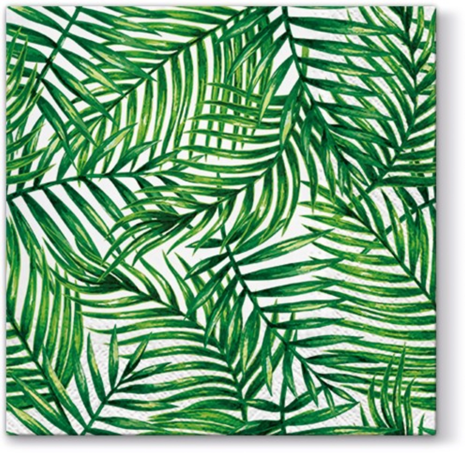 Serviettes de table Lunch 20x Feuilles tropicales, 33x33cm