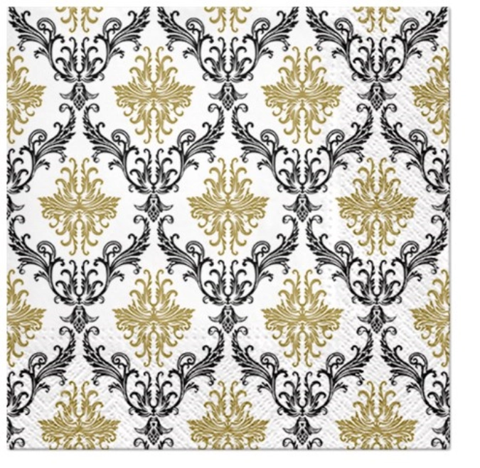 Serviettes lunch 20x royal ornament, 33x33cm