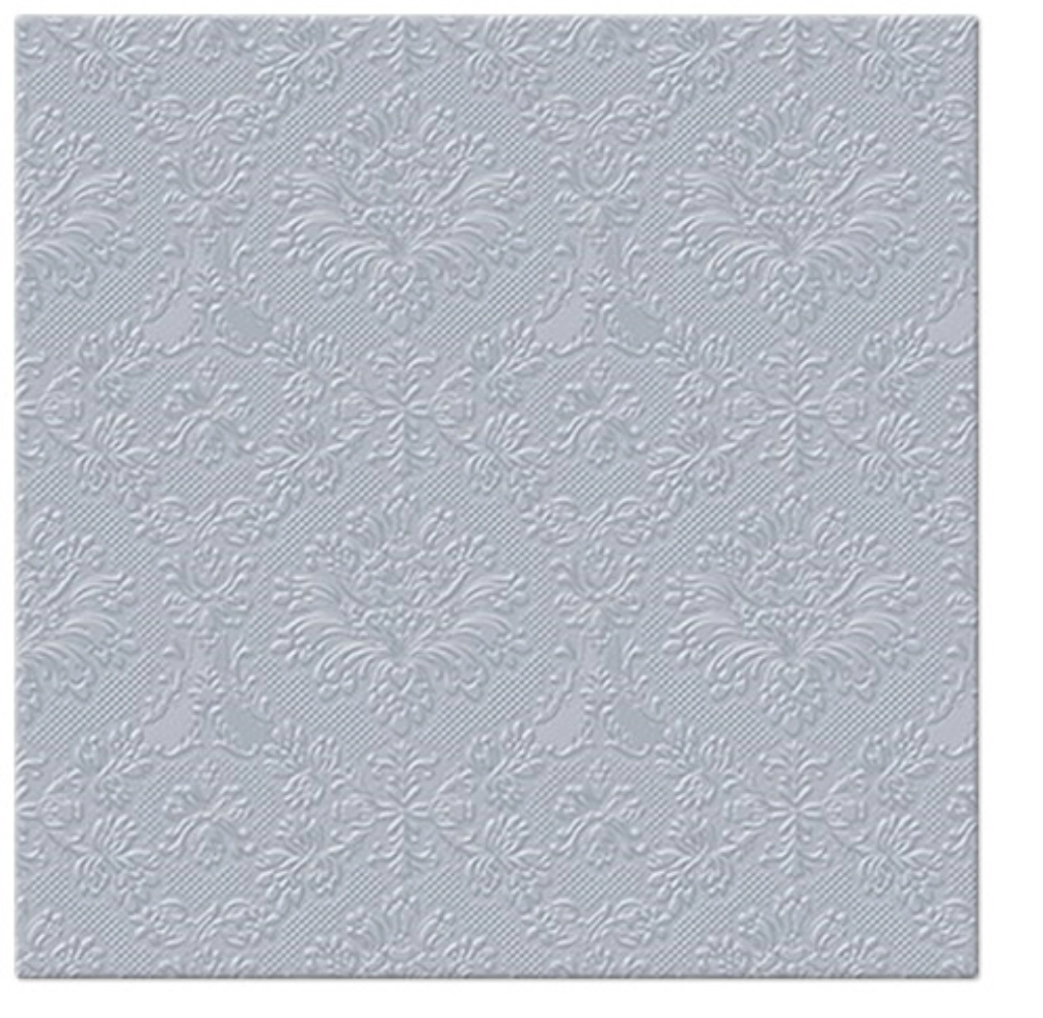Serviettes lunch 20x inspiration classic argent, 33x33cm