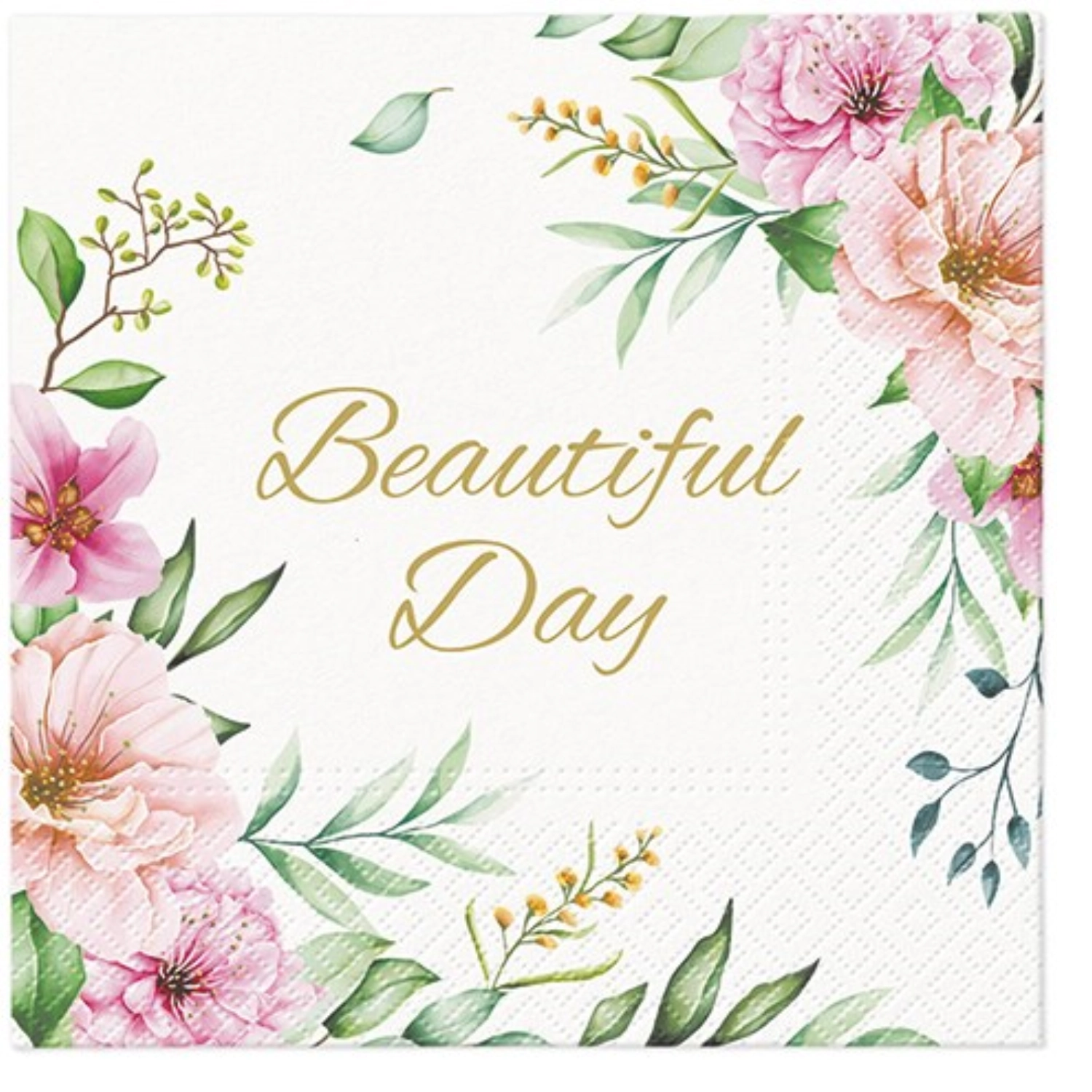 Serviettes de table Lunch 20x Special Flowers, 33x33cm