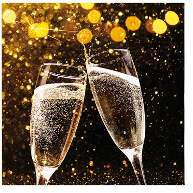 Serviettes lunch 20x sparks of celebration, 33x33cm