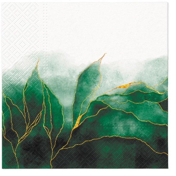 Serviettes de table lunch 20x green dream, 33x33 cm