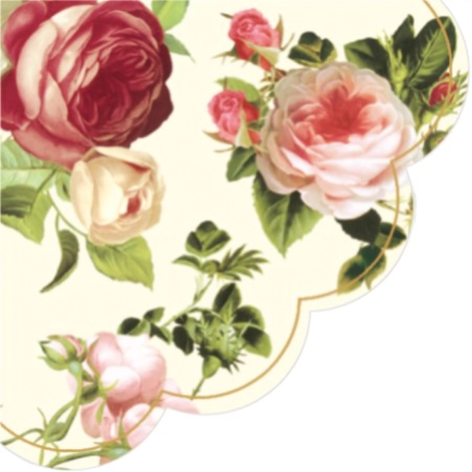 Serviettes round 12x rosalia r, ø 32cm
