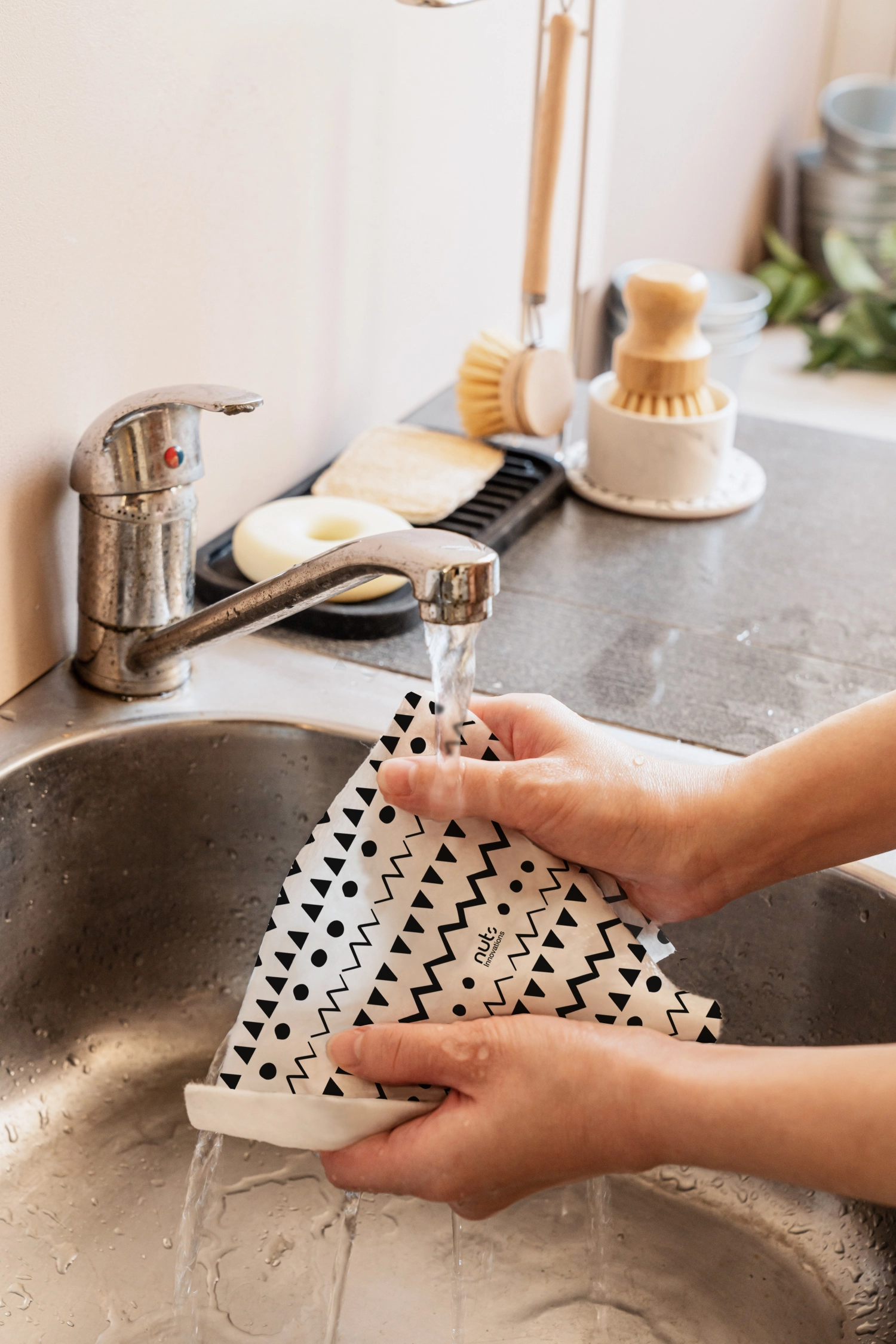 2er Set Schwammlappen Ethno, wiederverwendbar