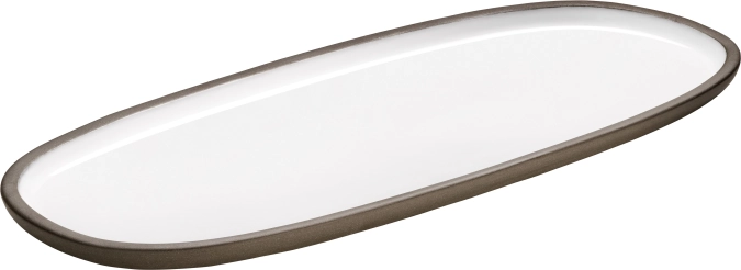 Playground renew plateau ovale blanc 35x15cm