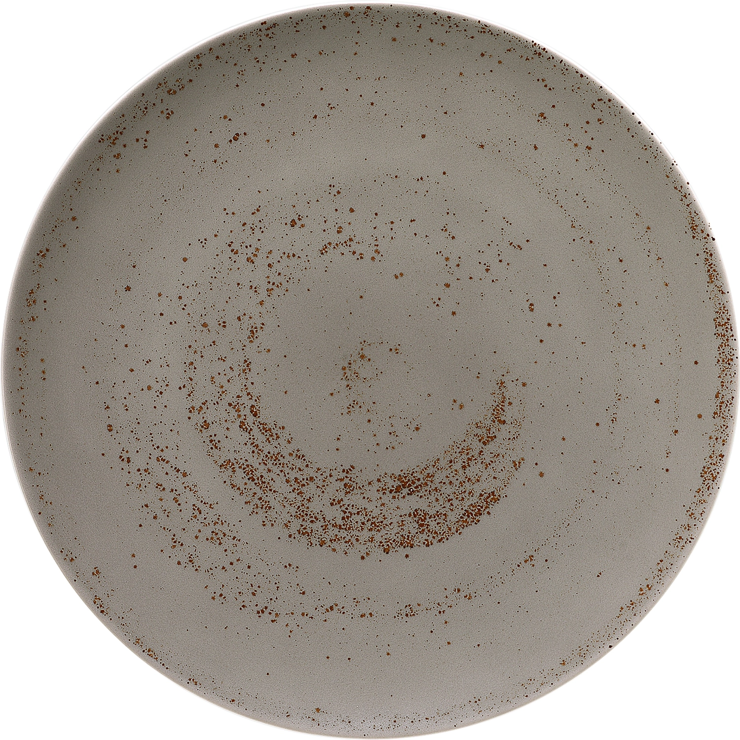 Pottery Unique Lightgrey Teller flach rund coupe 17cm