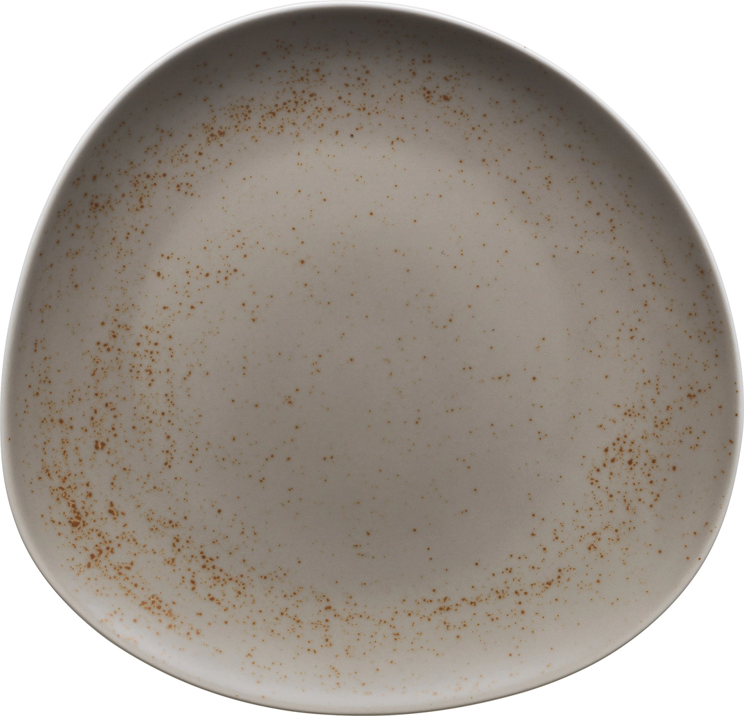 Pottery Unique Lightgrey ass plate asymétrique coup 15cm