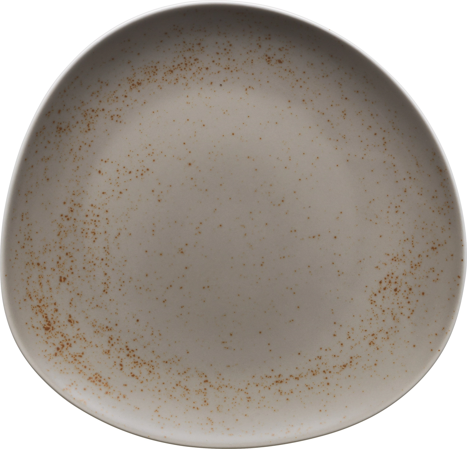 Pottery Unique Lightgrey ass plate asymétrique coup 22cm