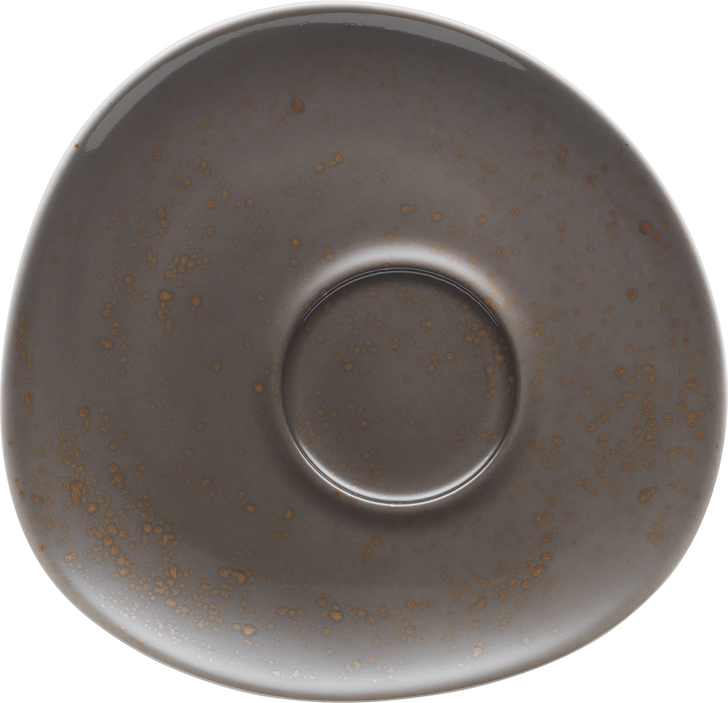 Pottery Unique Darkgrey Soucoupe combinée asymétrique 16cm