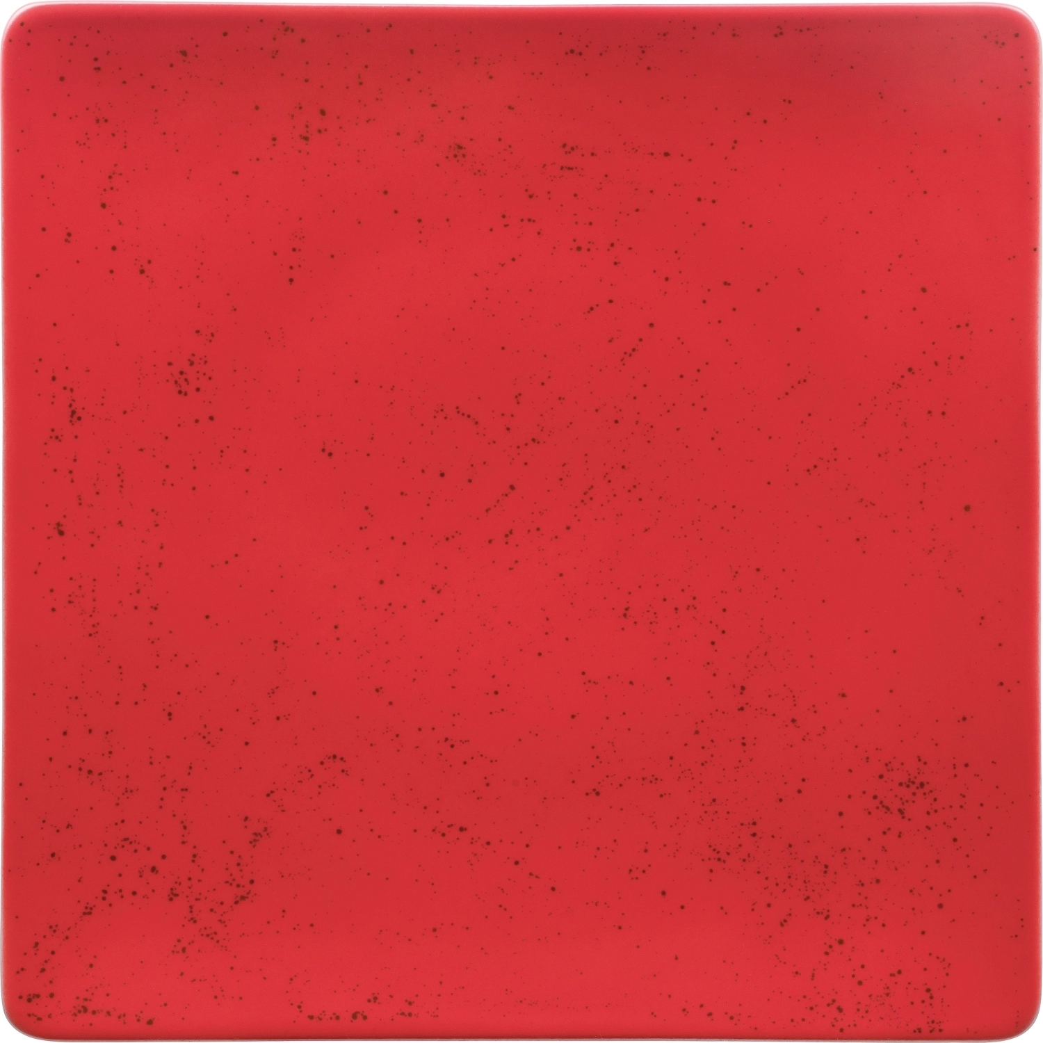 Pottery Unique Red Teller flach quadratisch coupe 27cm