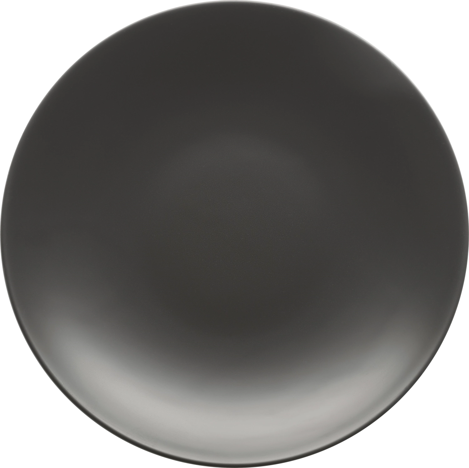 Pottery Frosted Black Assiette creuse ronde coupe 28cm