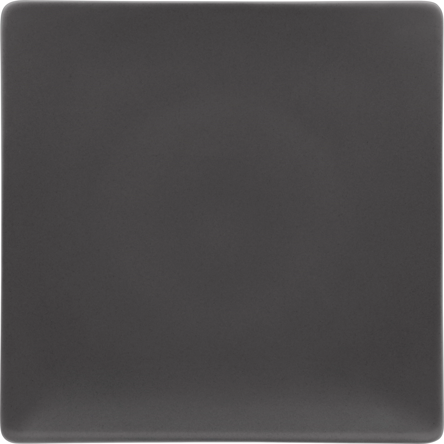 Pottery Frosted Black Assiette plate carrée coupe 24cm
