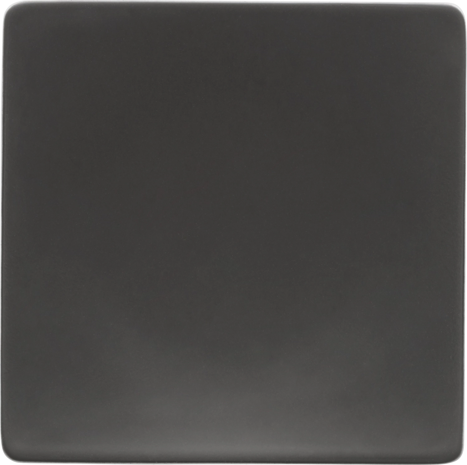 Pottery Frosted Black Assiette creuse carrée coupe 24cm