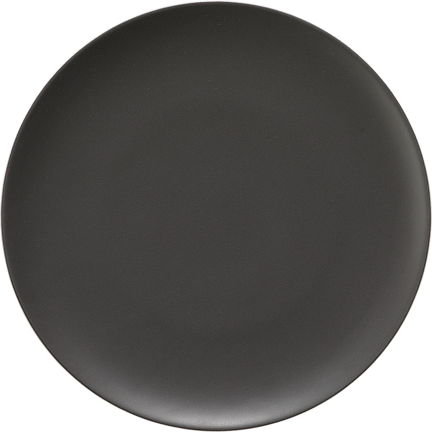 Pottery Frosted Black Assiette plate ronde coupe 23cm