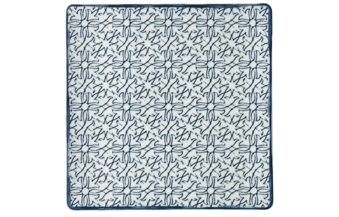 Assiette plate coupe carrée 20 cm