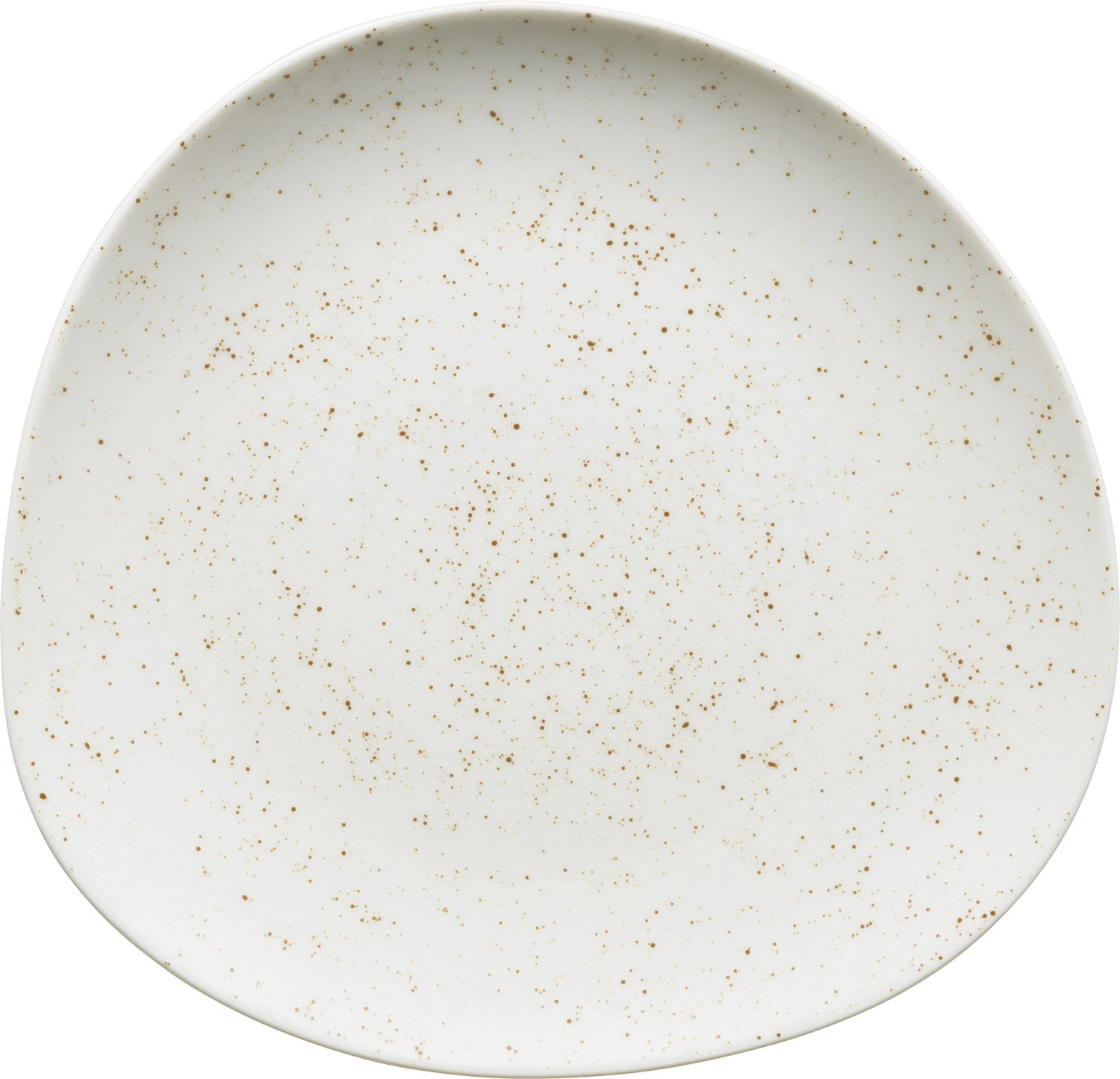 Pottery Unique white Assiette plate asymétrique coupe 22cm