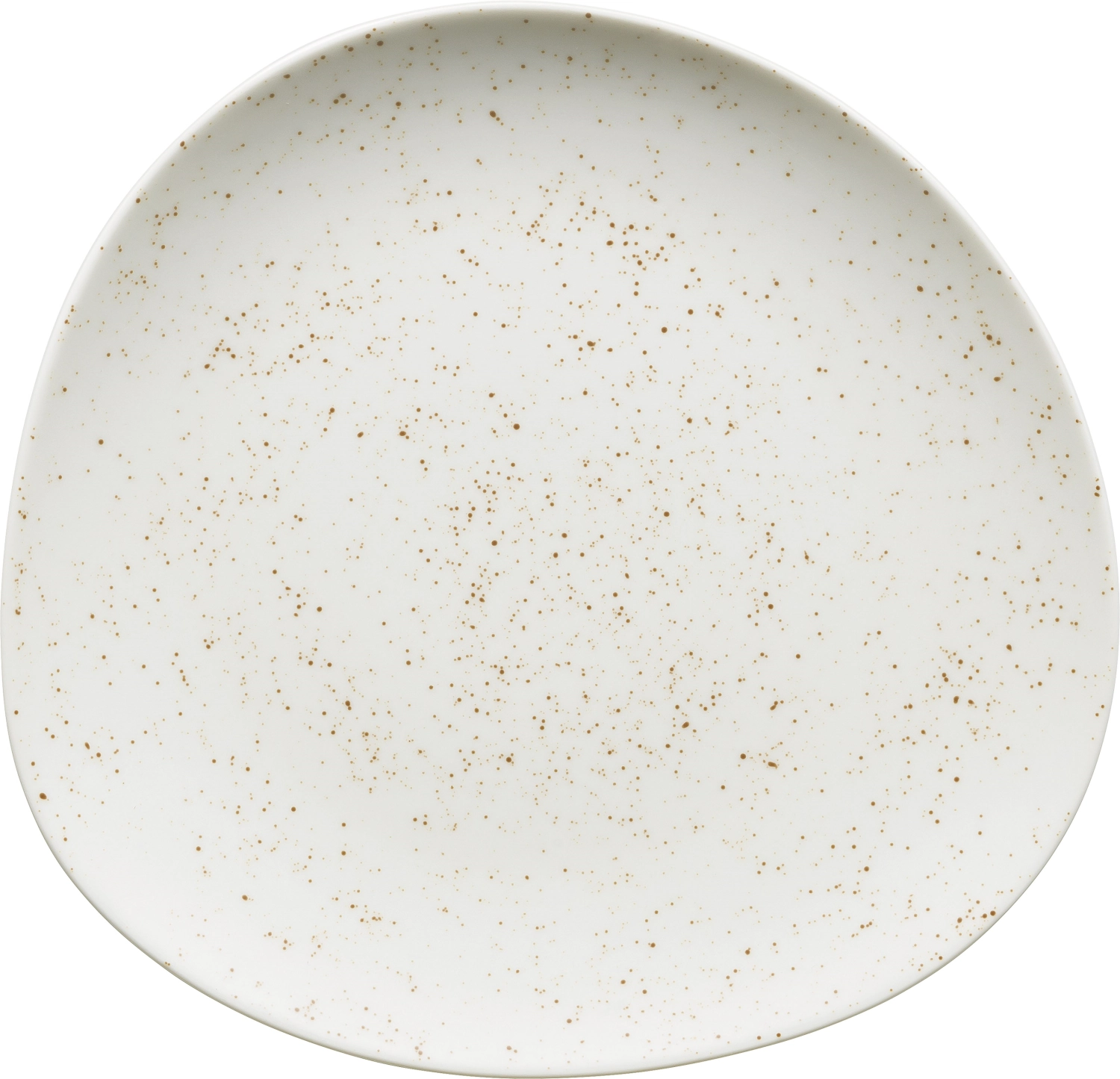 Pottery Unique white Assiette plate asymétrique coupe 26cm