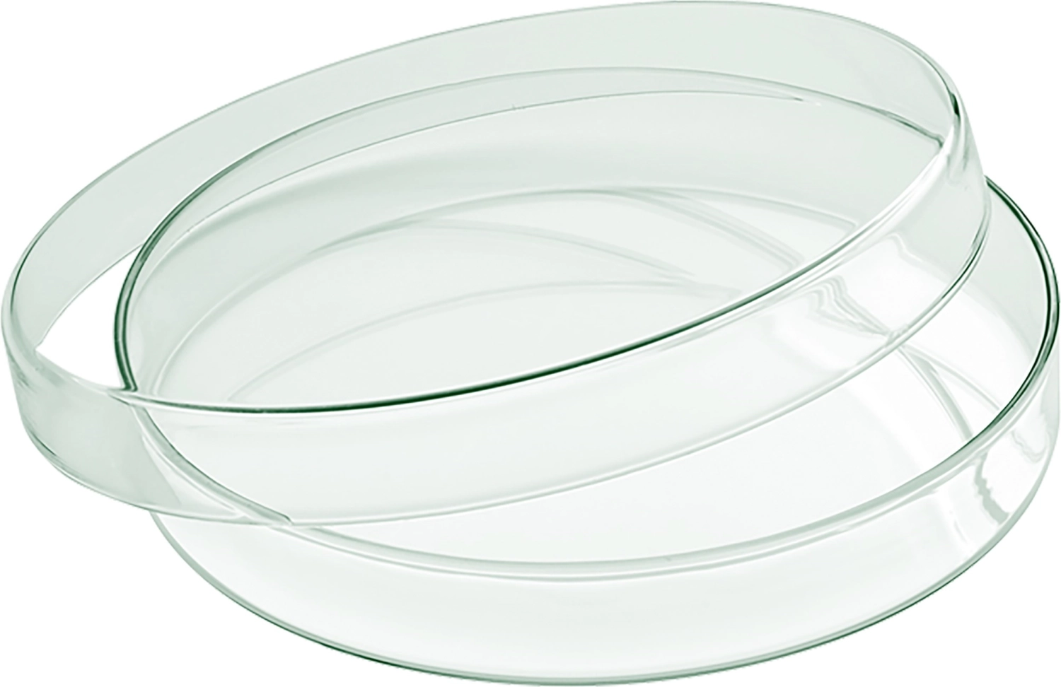 Glass bowl flat 15cm with lid