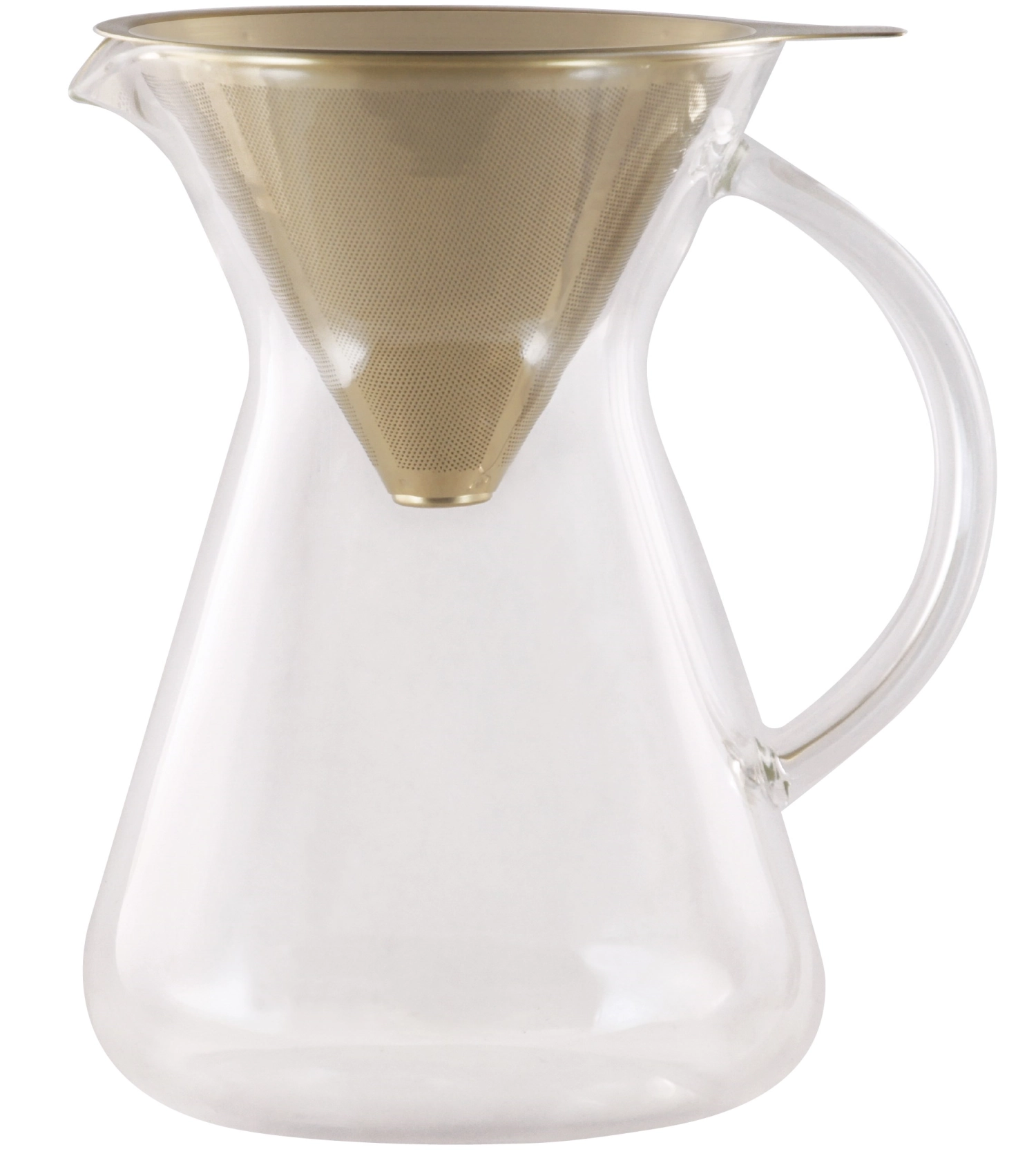 Slow coffee maker gold coloured 0,6l