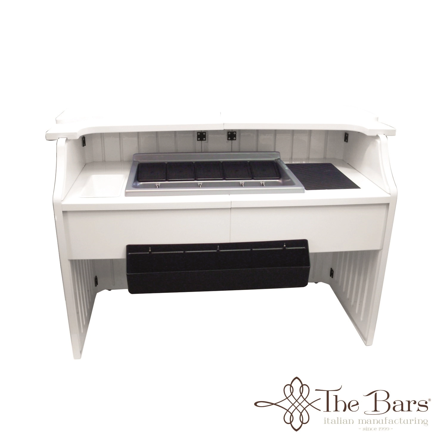 Full Catering Bar Station White With Drink Station Black
