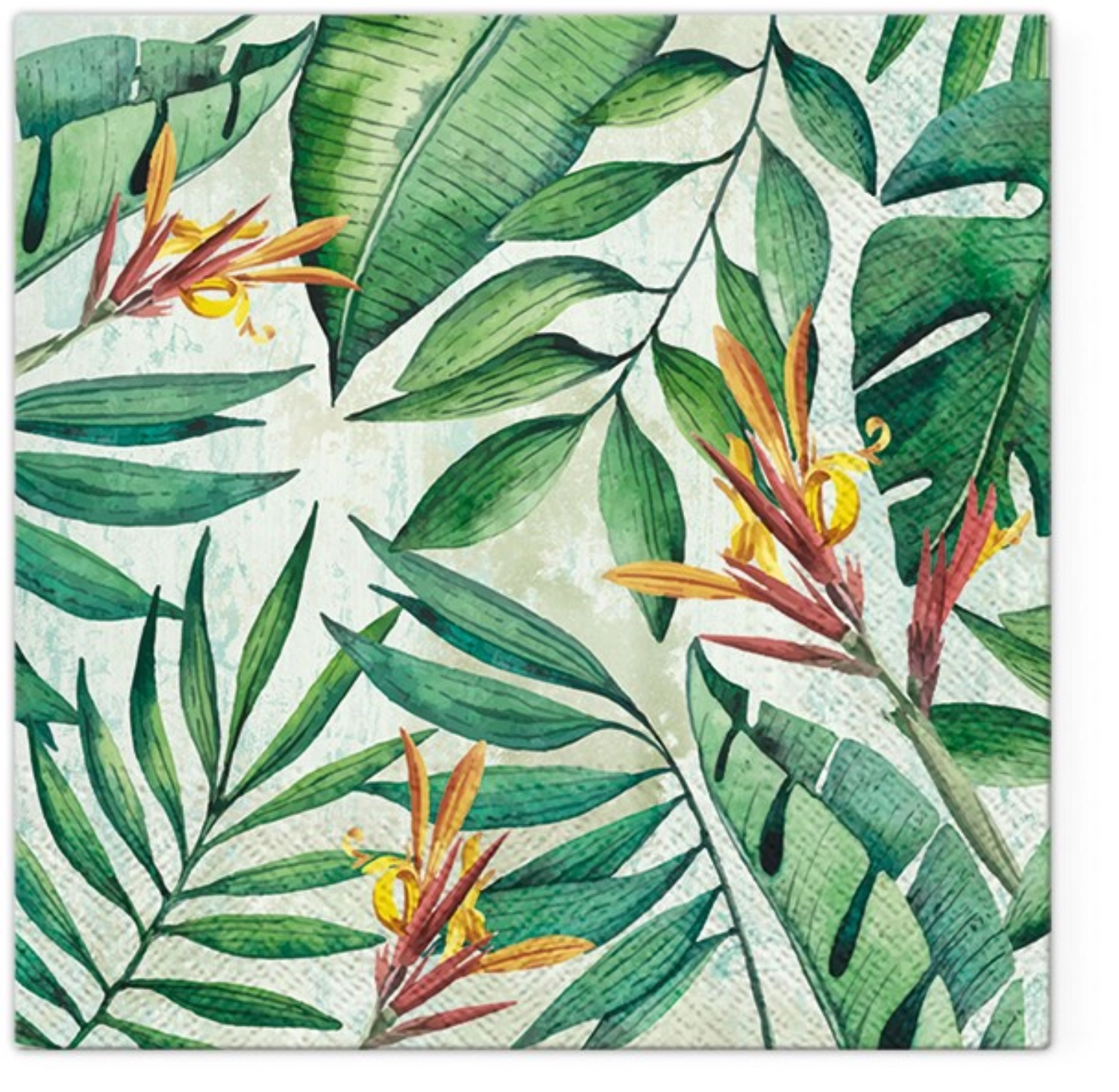 Serviettes lunch 20x jardin tropical, 33x33cm