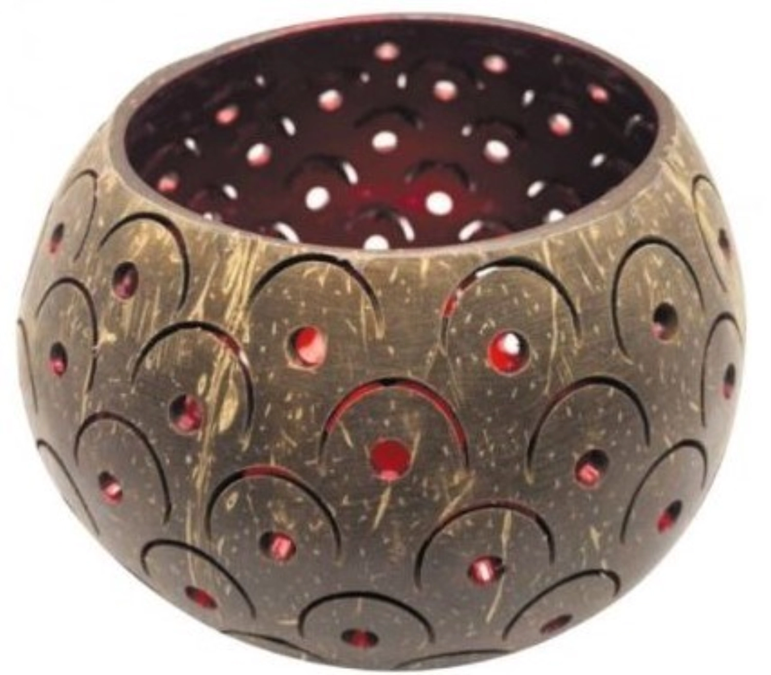 Porte-bougie à chauffe-plat Noix de coco